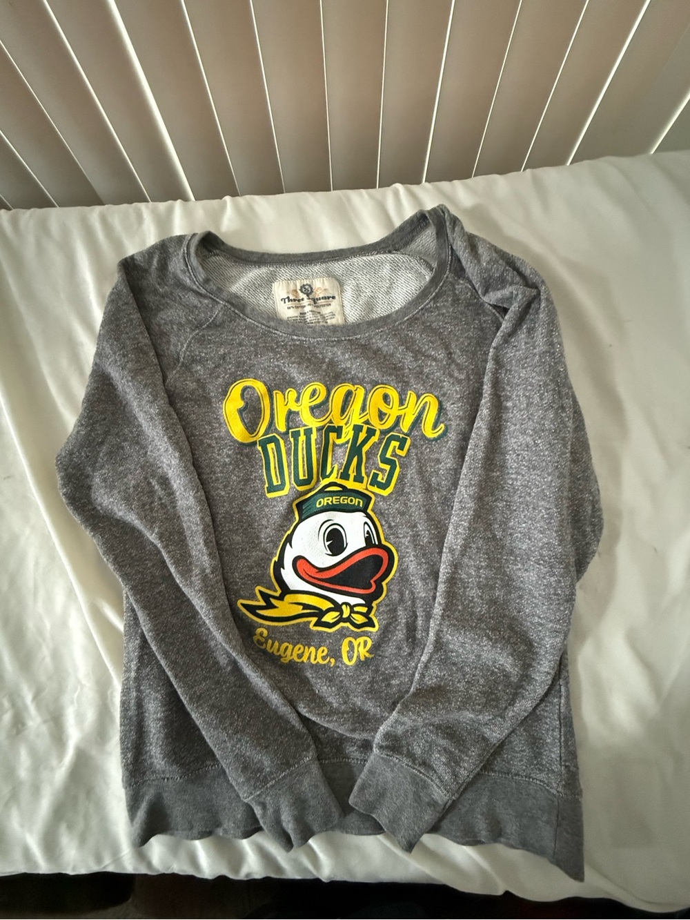 Oregon Ducks Gray Crewneck Sweatshirt for Women